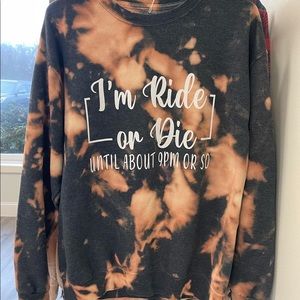 Custom made bleach sweatshirt